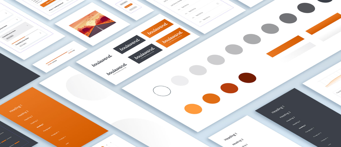 Isometric spash screen of design system components