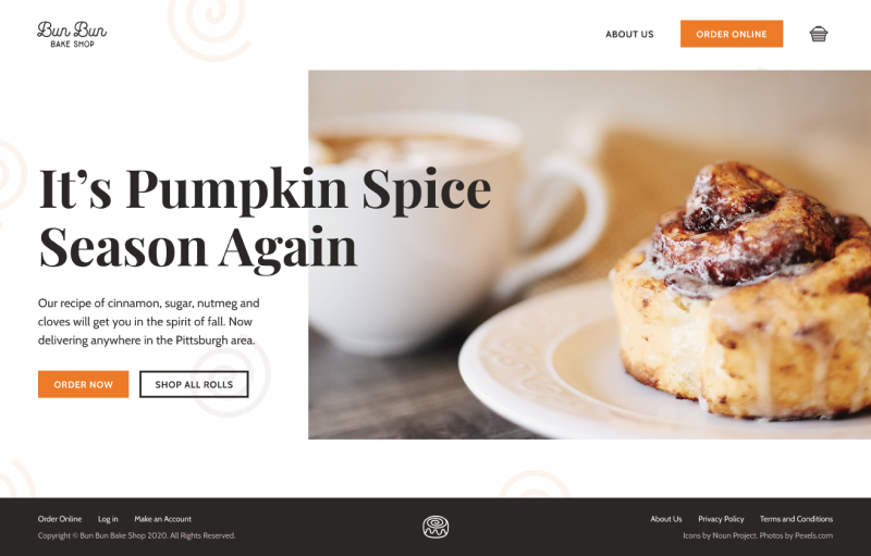 Bun Bun Bake Shop demo site